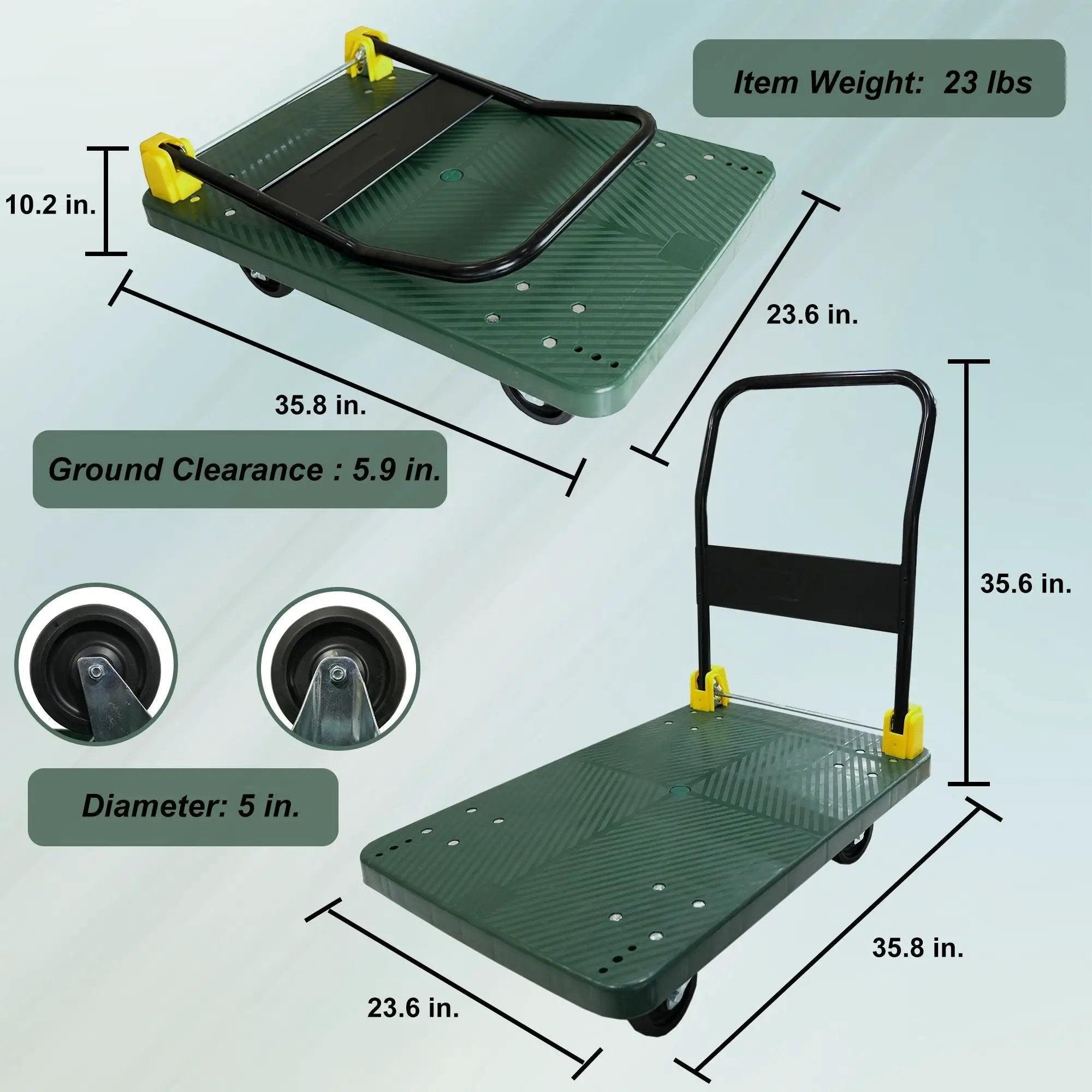 Foldable Platform Push Hand Truck Cart by HouseOfZazla