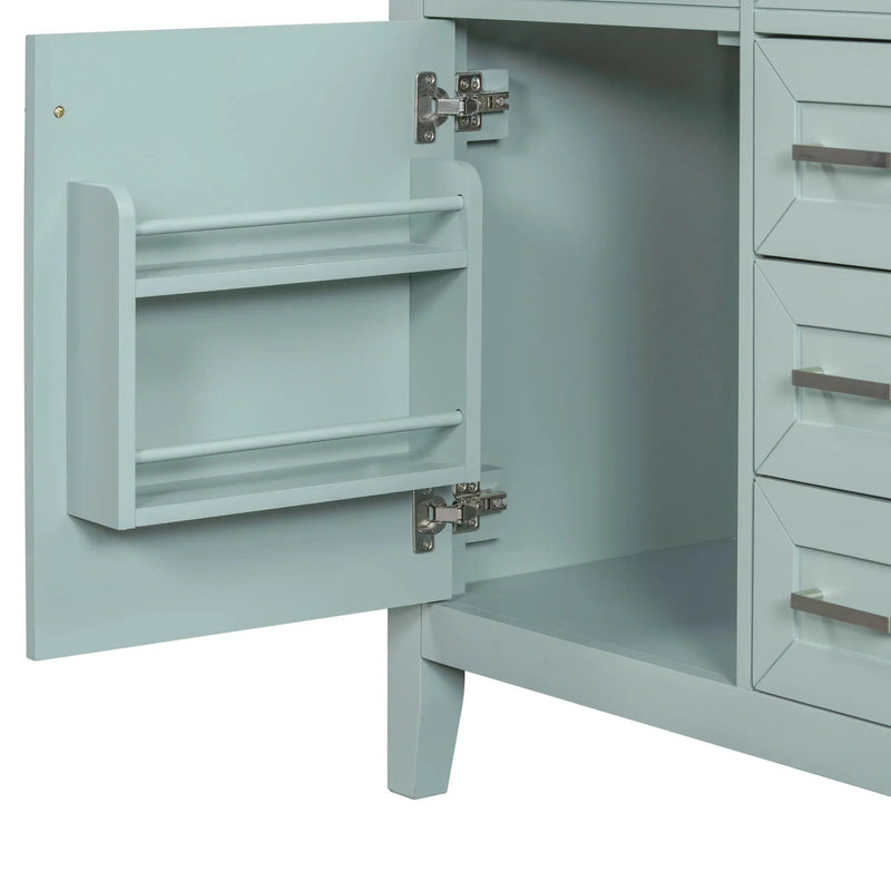 30" Bathroom Vanity Without Sink, Cabinet Base Only, Bathroom Cabinet With Drawers - Green by HouseOfZazla