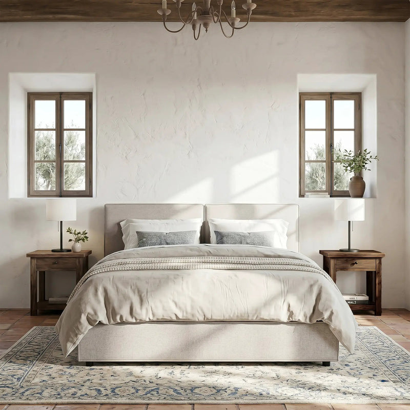 Modern Tufted Queen Size Upholstered Platform Bed Frame by HouseOfZazla