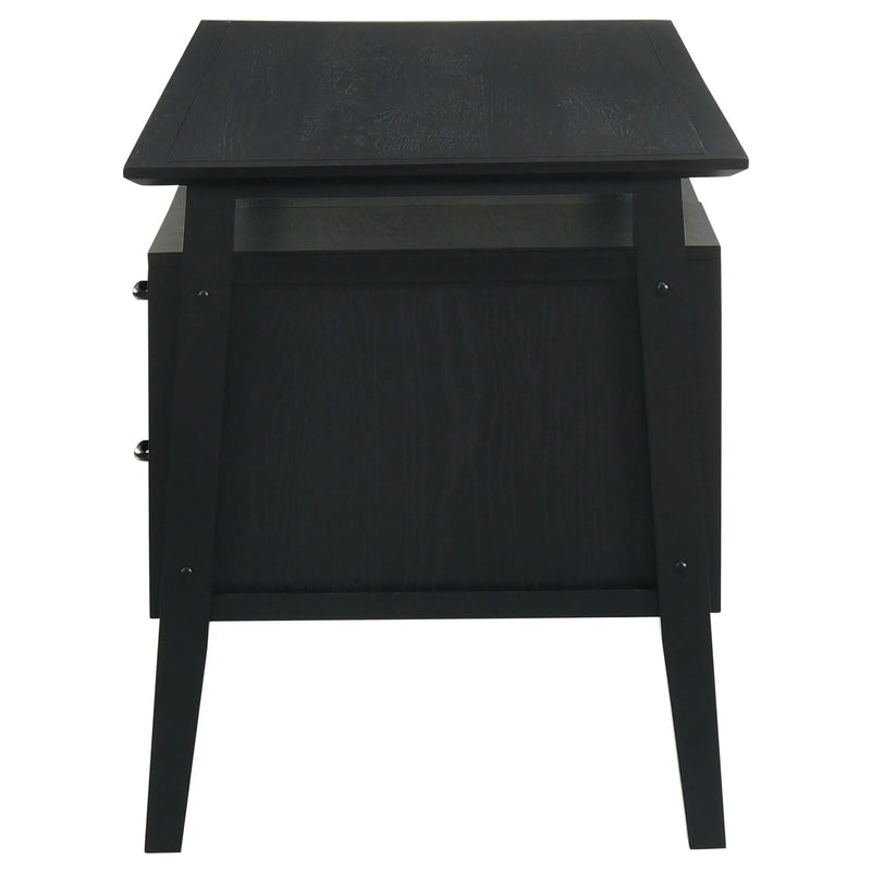 Goodson 64-inch 4-Drawer Double Pedestal Computer Desk Black by Unique Piece Furniture