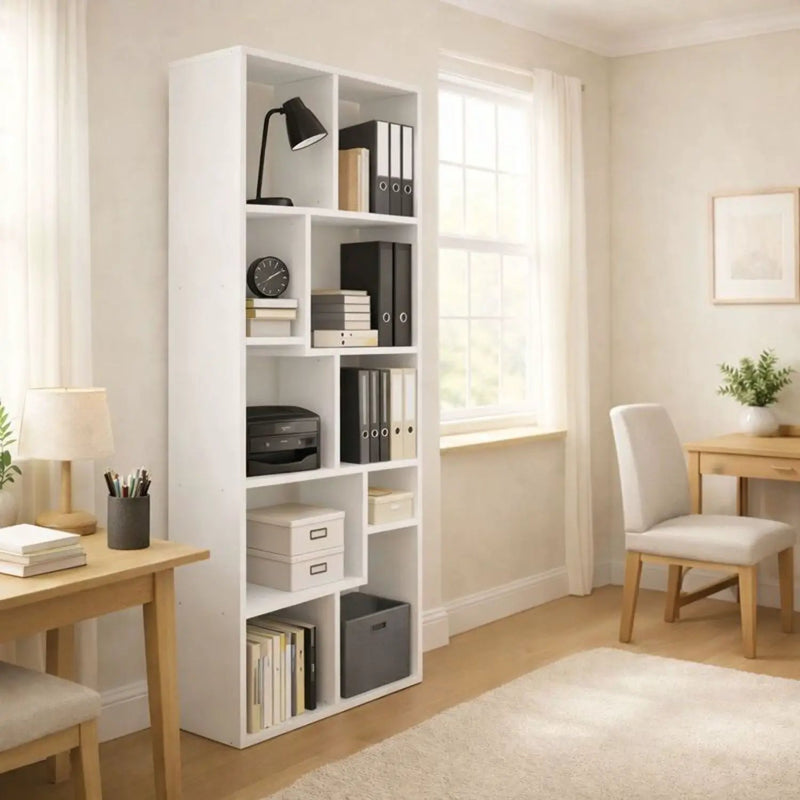Asymmetrical Display Shelf & Bookcase, 5 Tier by Unique Piece Furniture