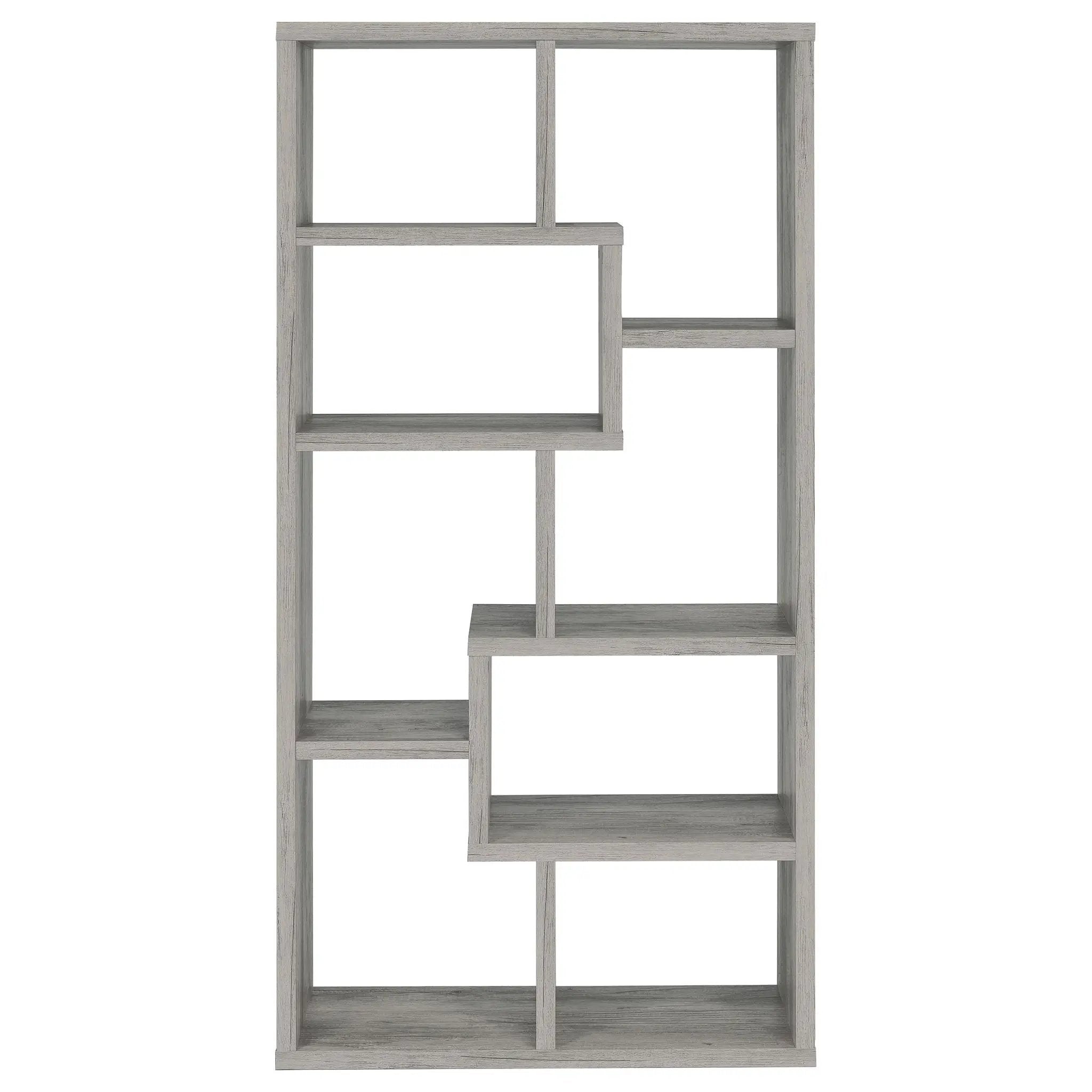 Theo 71-inch 6-shelf Bookshelf Grey Driftwood by Unique Piece Furniture