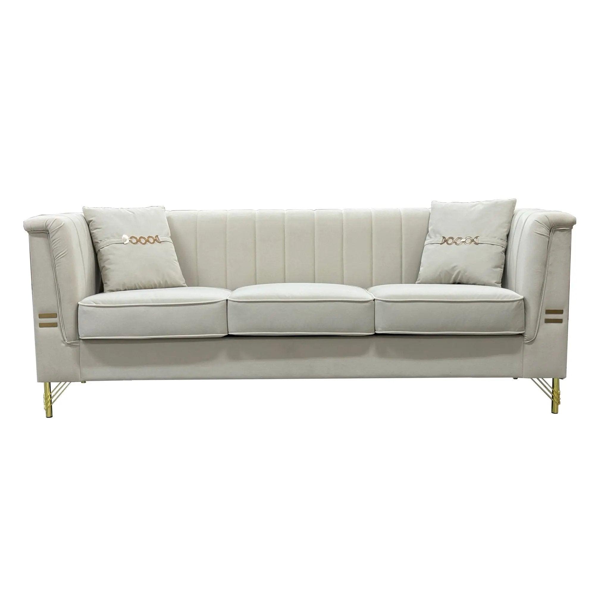 Modern Velvet Upholstered Sofa Set of 2 by HouseOfZazla