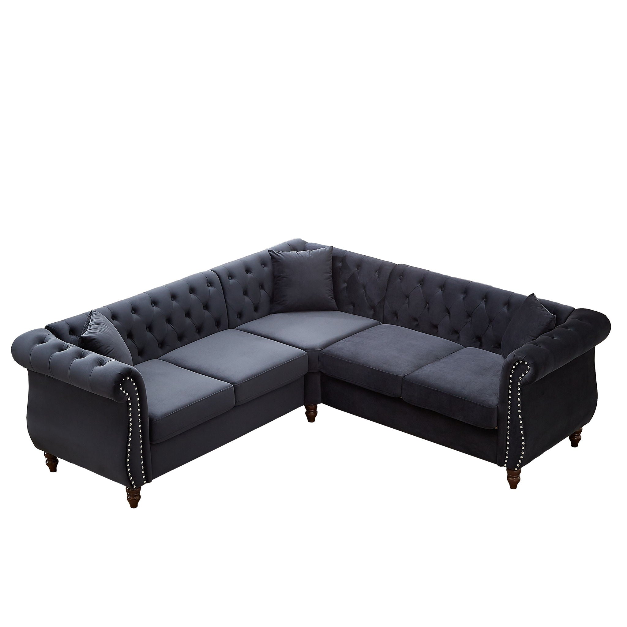 Streamline Modern L-Shaped Corner Sofa by HouseOfZazla