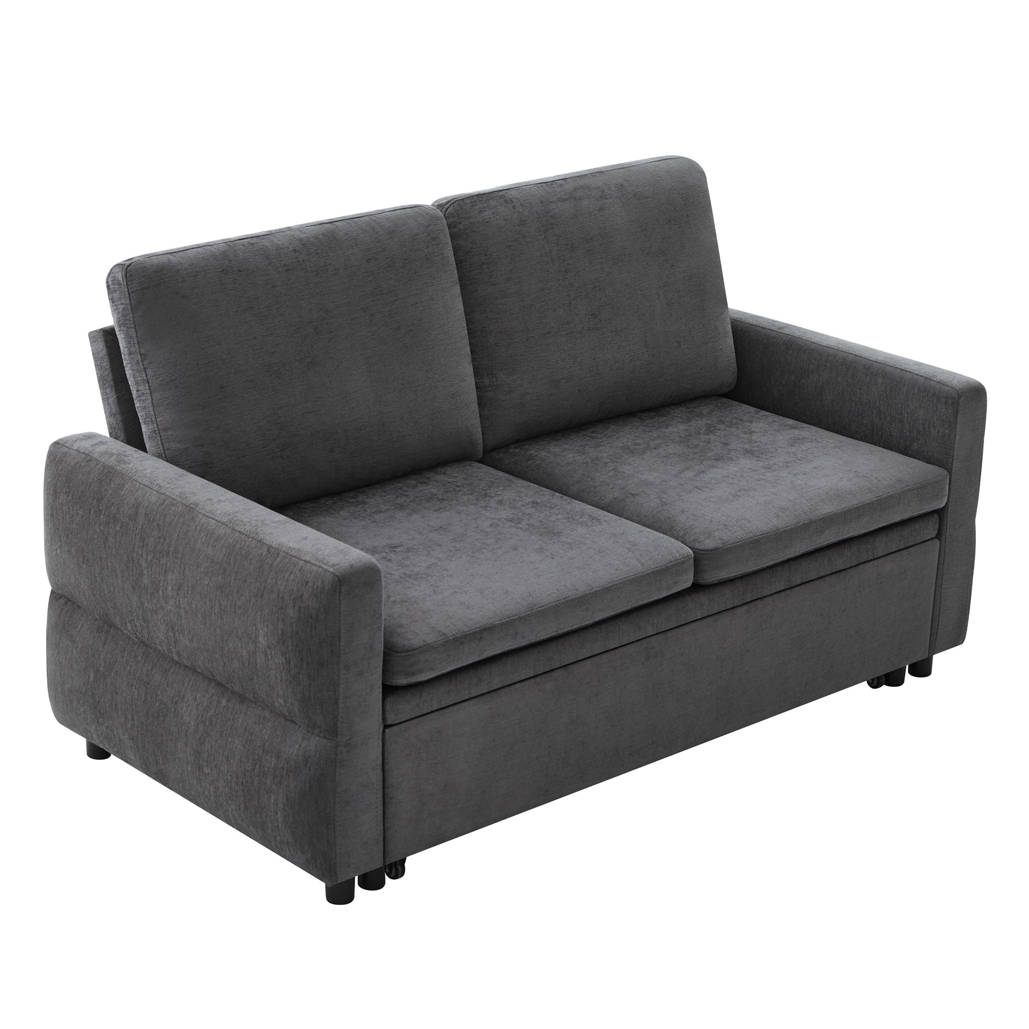 Convertible Sofa Bed Loveseat With Adjustable Backrest And USB Ports by HouseOfZazla