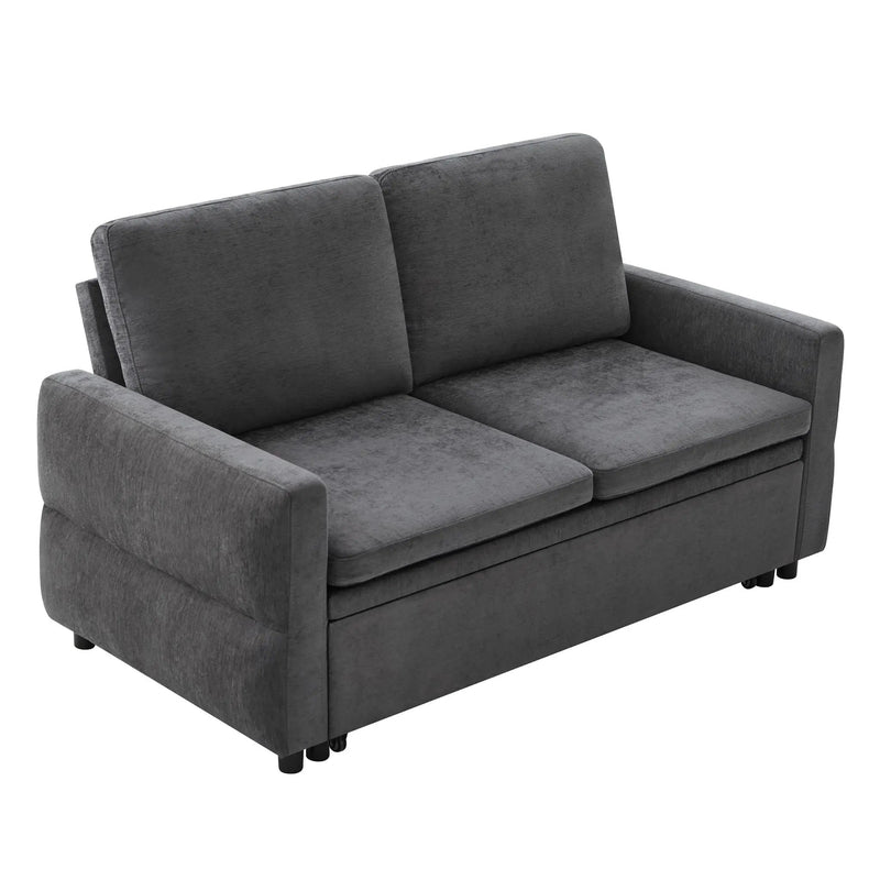 Convertible Sofa Bed Loveseat With Adjustable Backrest And USB Ports by HouseOfZazla