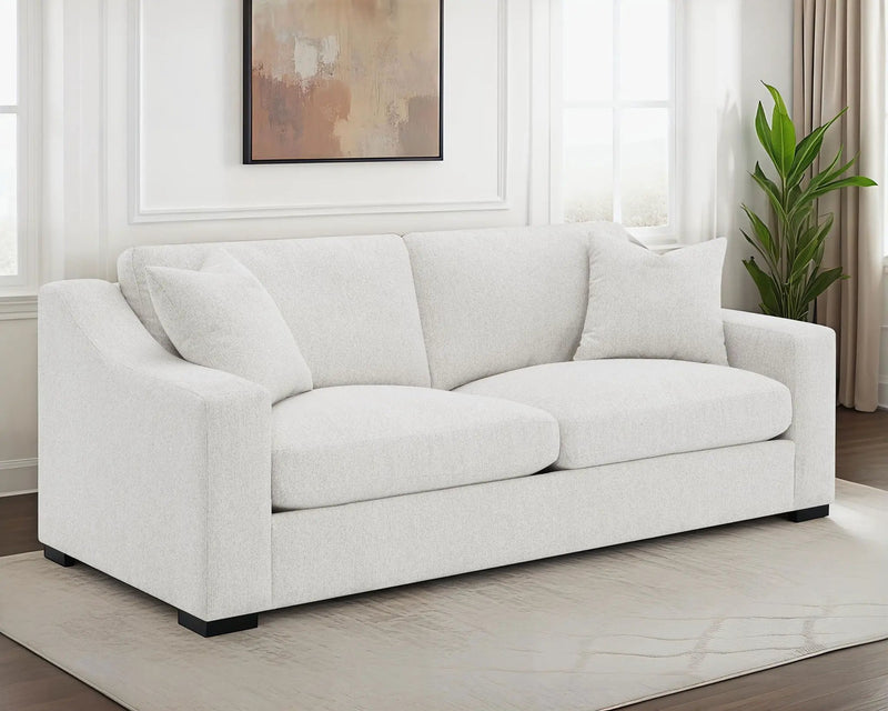 Ashlyn Fabric Upholstered Track Arm Sofa Sand by Unique Piece Furniture