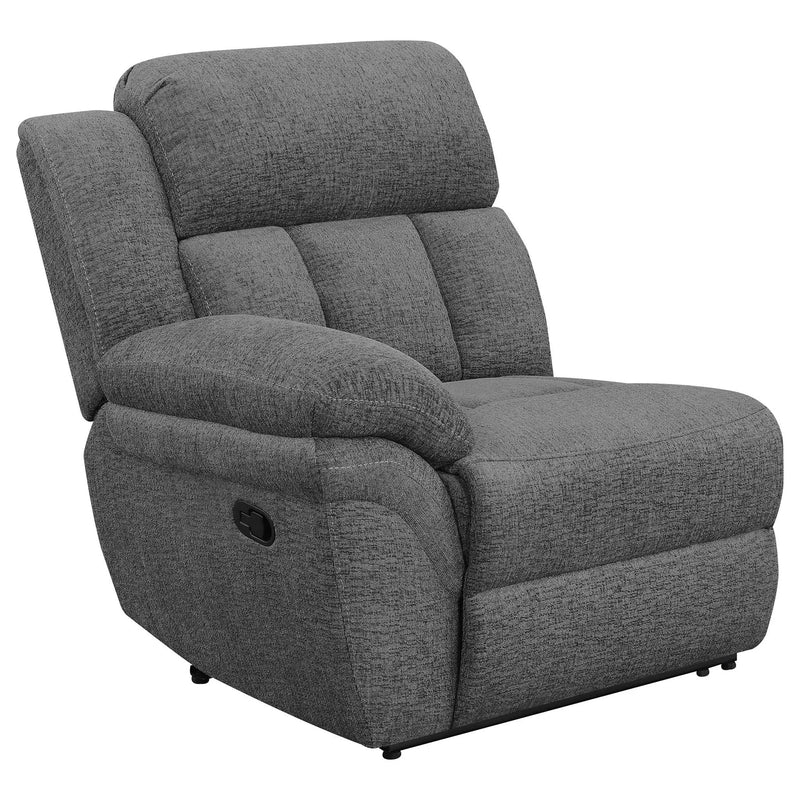 Bahrain Upholstered Motion Loveseat Charcoal by Unique Piece Furniture