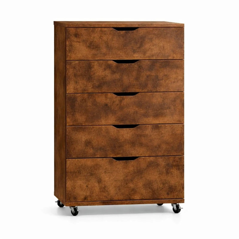 Modern 5 Drawer Dresser With Wheels by Unique Piece Furniture