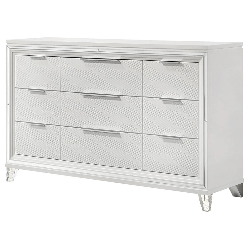 Marmore 9-drawer Dresser Cabinet White by Unique Piece Furniture