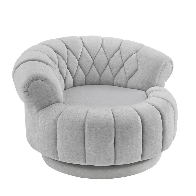 Round Swivel Accent Chair With Rotation by Unique Piece Furniture