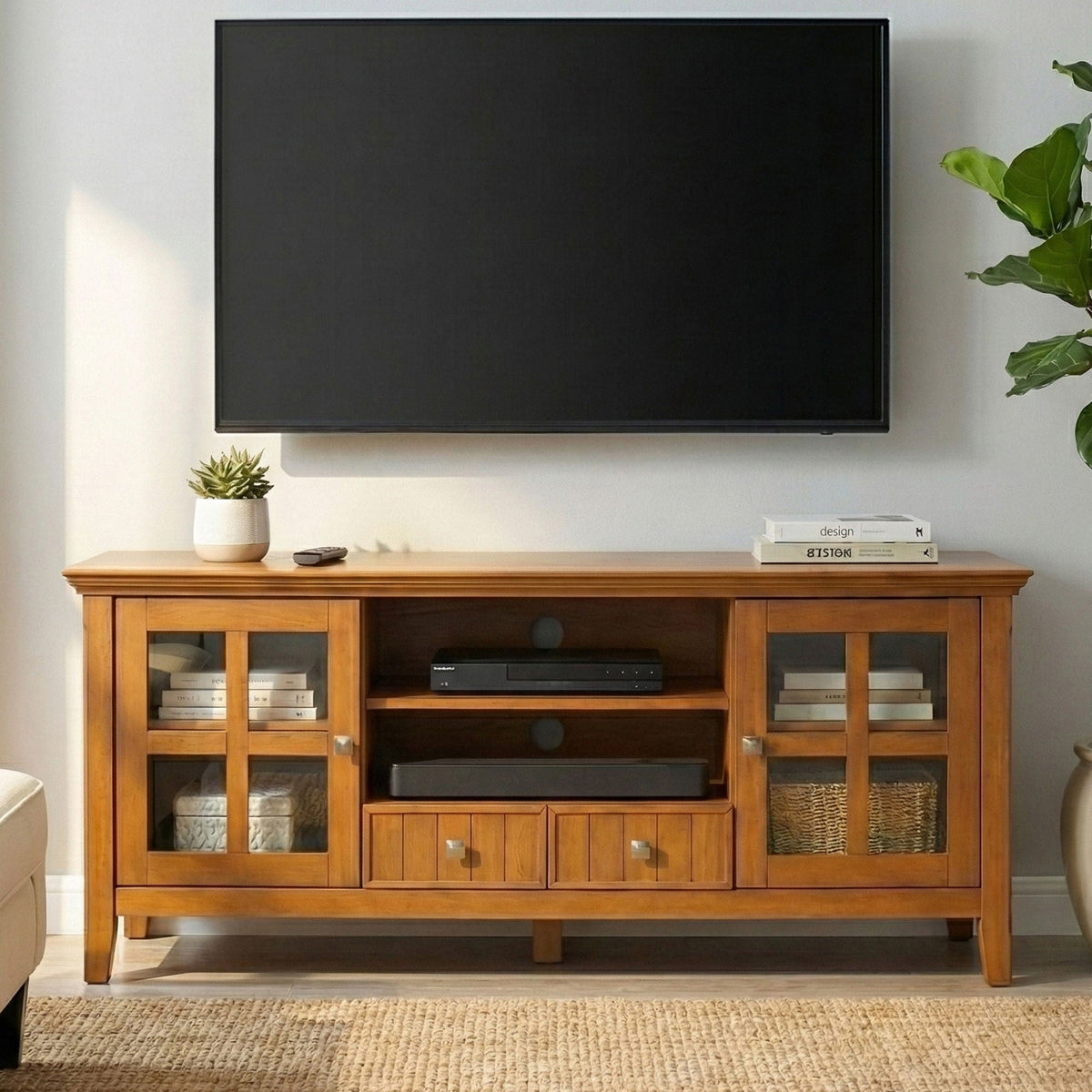 Solid Wood TV Media Stand with Drawers and Cabinets - Multiple Colors, photo 15 of 27