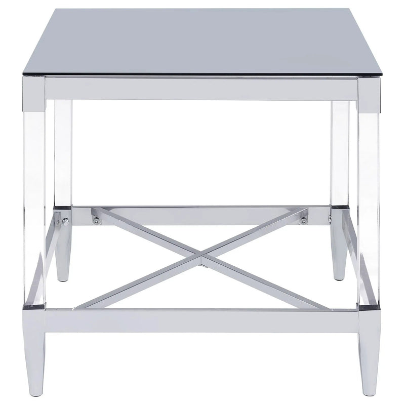Lindley 3-piece Square Coffee and End Table Set Chrome by Unique Piece Furniture