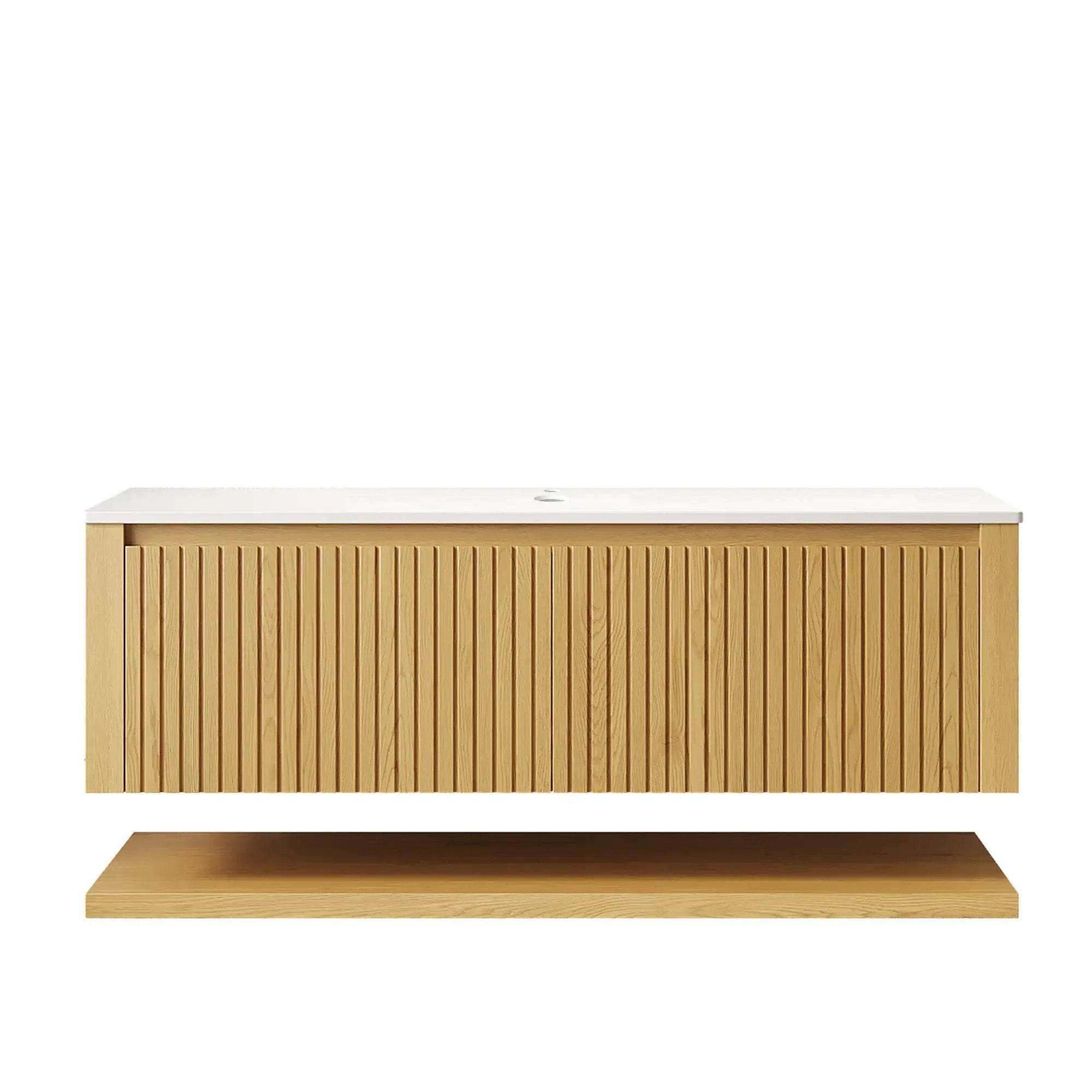 Hizon 48" Wall-Mounted Corolla Bathroom Vanity by HouseOfZazla