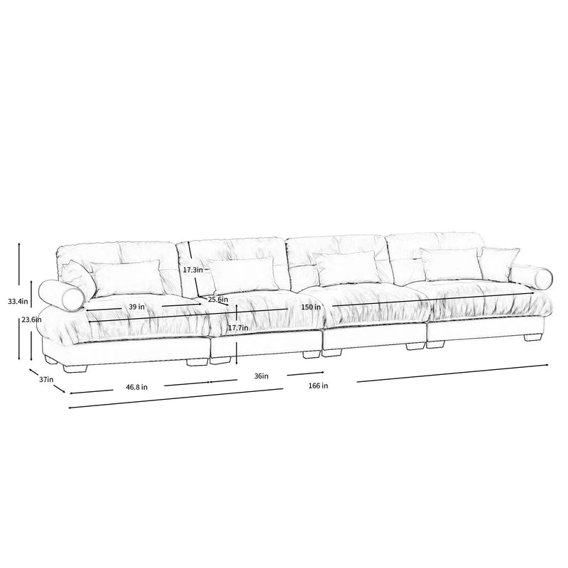 Super Comfort Oversized Modular Sectional Sofa by HouseOfZazla
