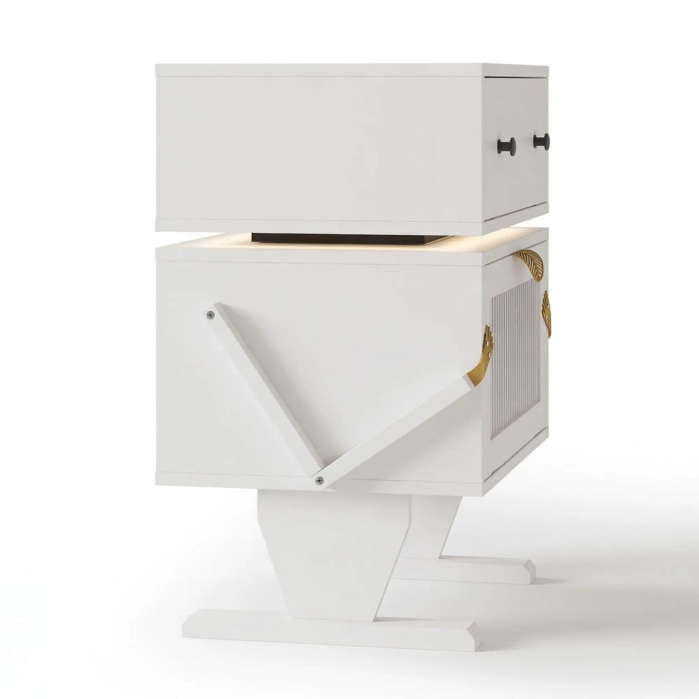 Robot LED Nightstand With 360° Rotating Drawer by HouseOfZazla