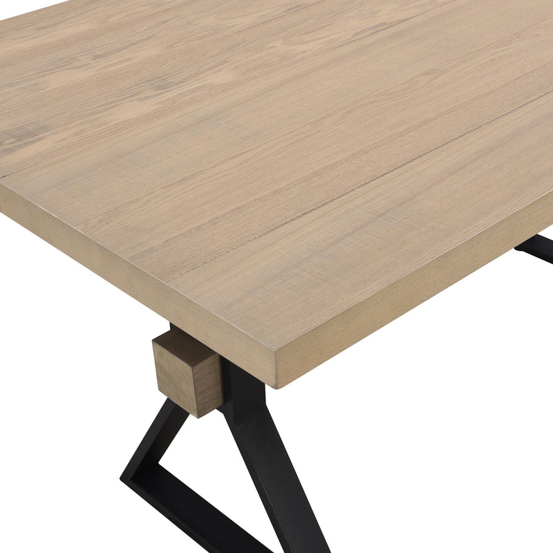 Elevated Farmhouse Dining Table With X-Shaped Legs - Light Ash by HouseOfZazla