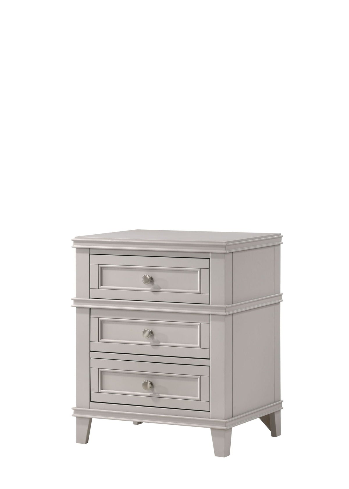 3 Drawer Nightstand with USB Charging Port – White or Gray, photo 2 of 11