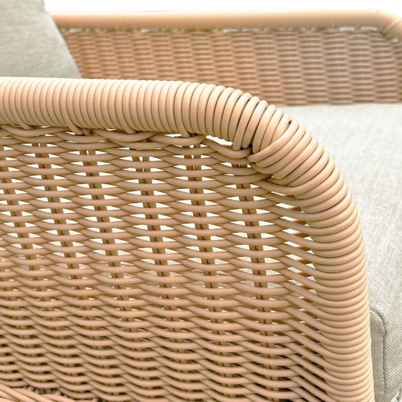 Contemporary Minimalist Wicker Rocking Chair With Soft Cushions by HouseOfZazla