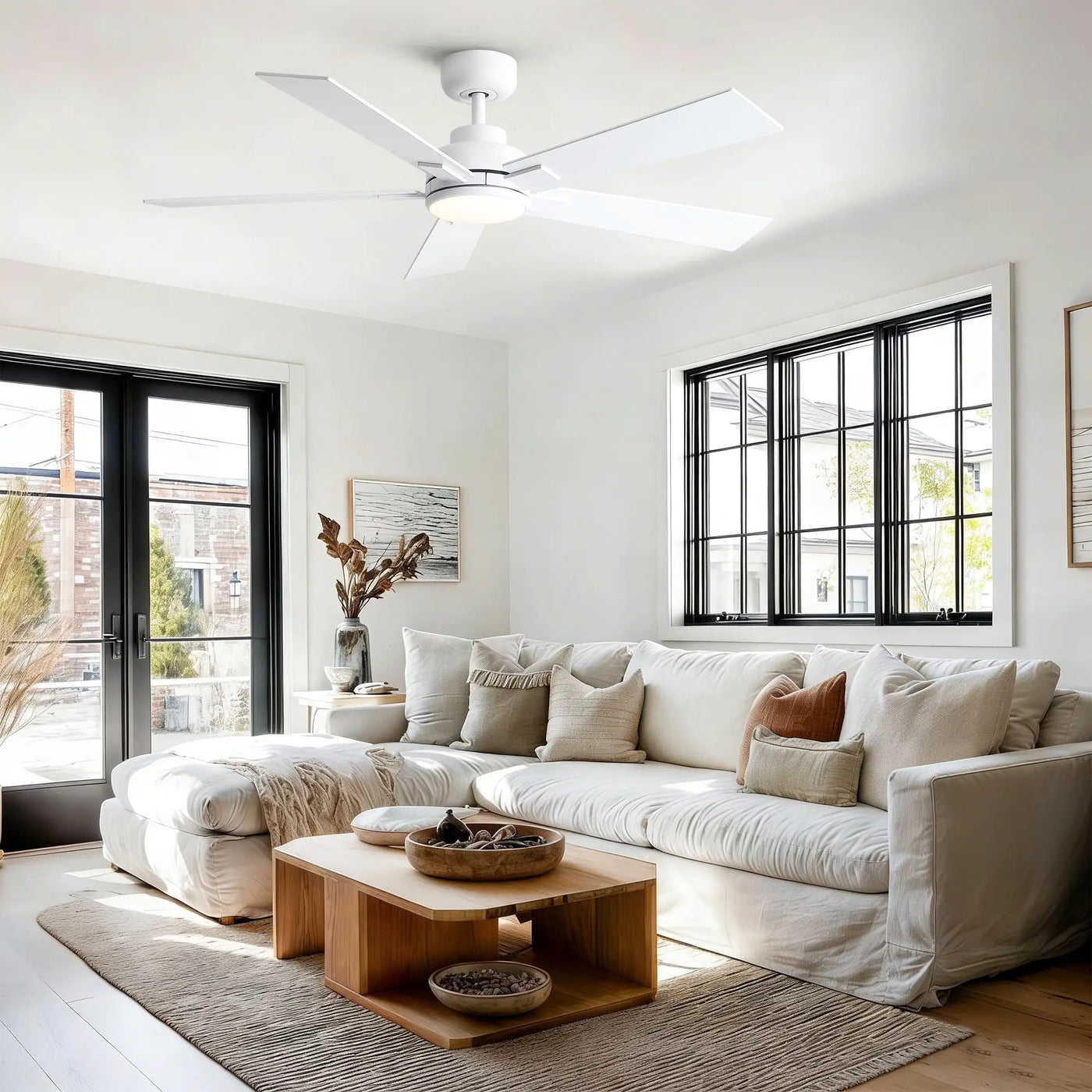 Reversible Motor Integrated LED Dimmable Ceiling Fan With Light by HouseOfZazla