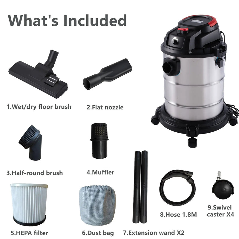 Wet Dry Vac, 8 Gallon, 6 Peak HP, 3 in 1 Shop Vacuum by HouseOfZazla