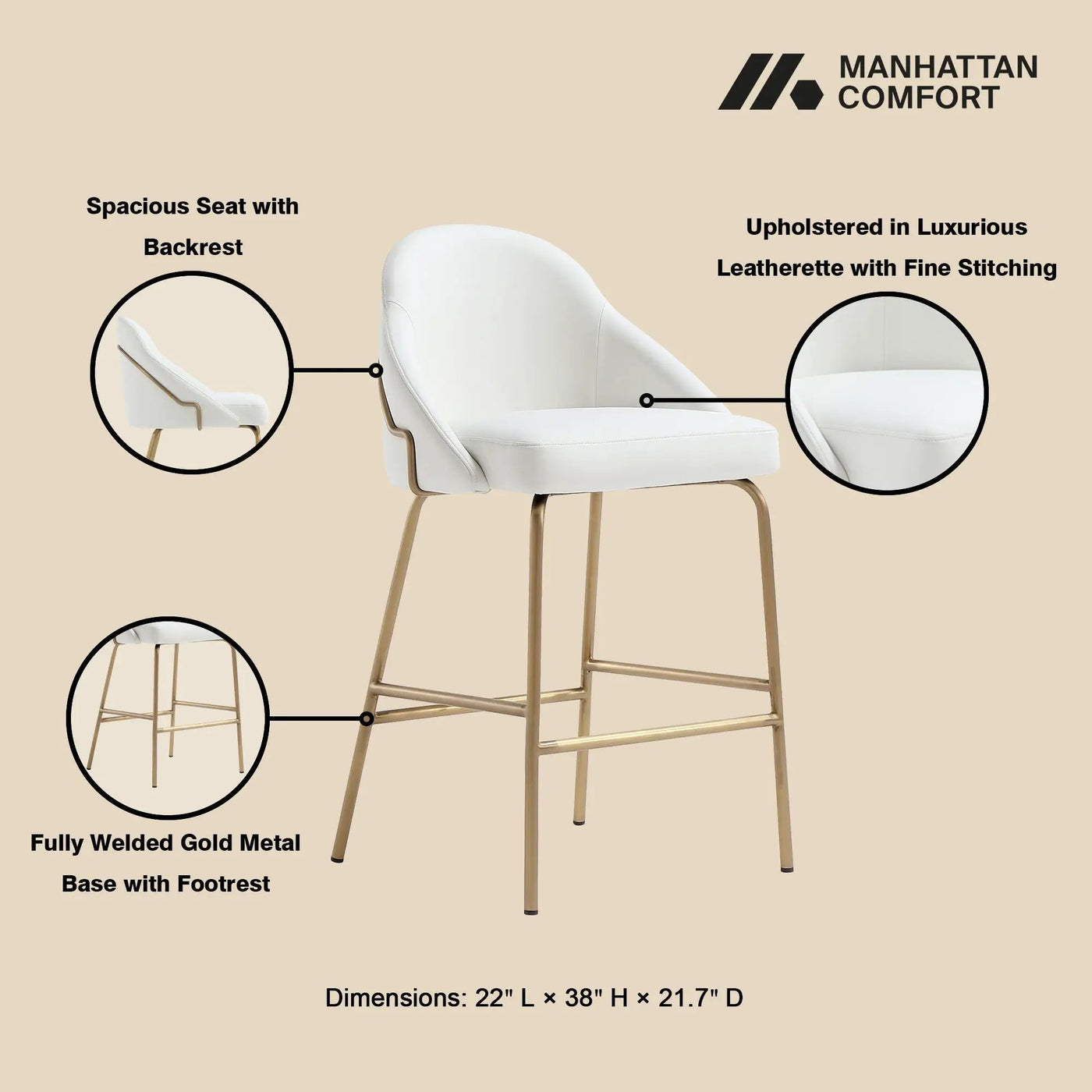 Gracie - Counter Stool by HouseOfZazla