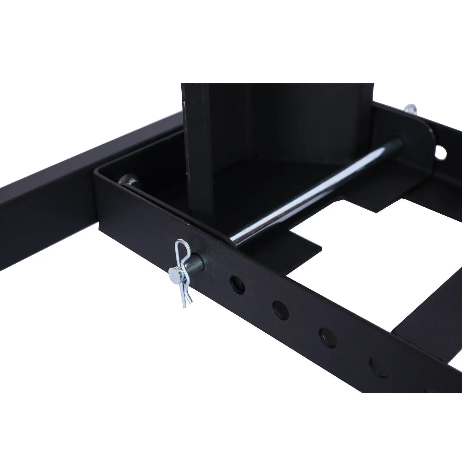 Heavy Duty Adjustable Motorcycle Stand / Wheel Chock 1800 Lb Capacity - Black by HouseOfZazla