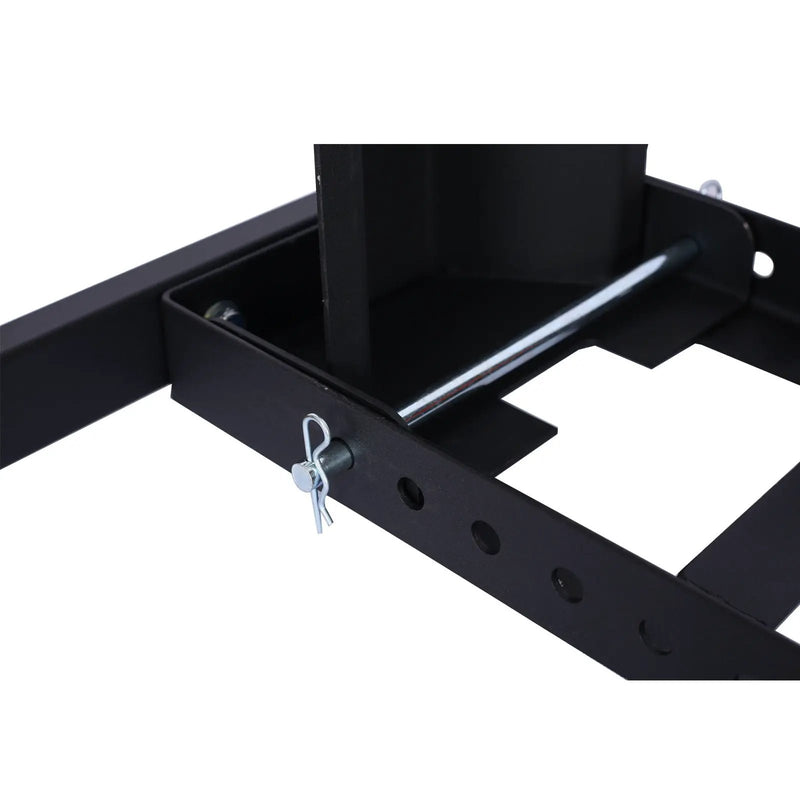 Heavy Duty Adjustable Motorcycle Stand / Wheel Chock 1800 Lb Capacity - Black by HouseOfZazla