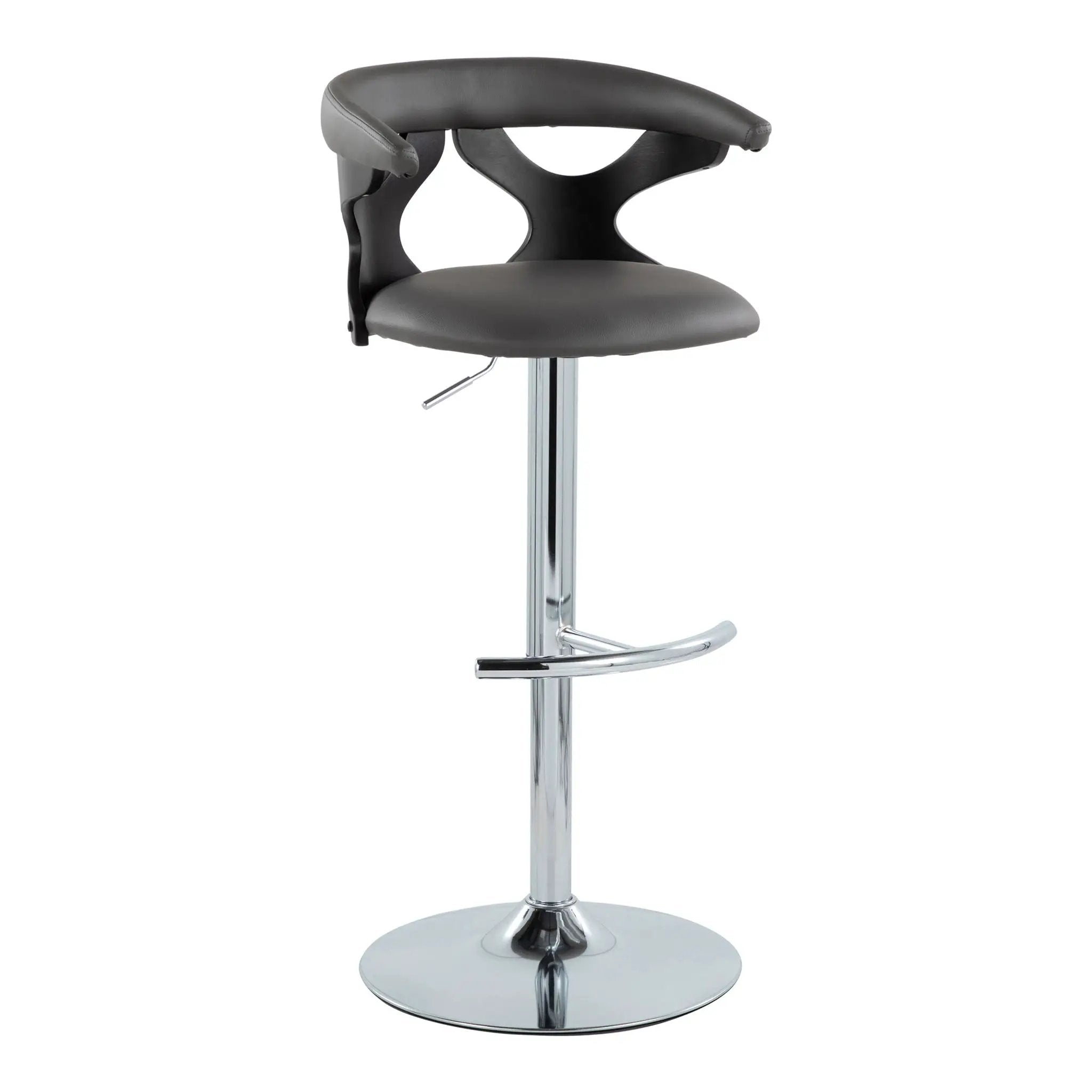 Gardenia - Contemporary Adjustable Barstool & Swivel, Rounded T Footrest (Set of 2) by Unique Piece Furniture