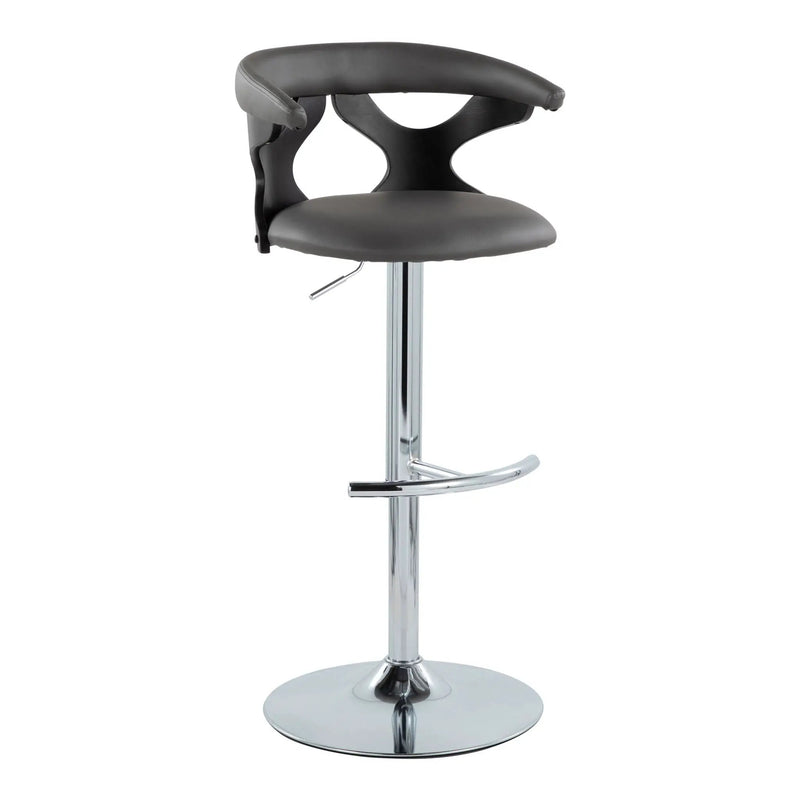 Gardenia - Contemporary Adjustable Barstool & Swivel, Rounded T Footrest (Set of 2) by Unique Piece Furniture