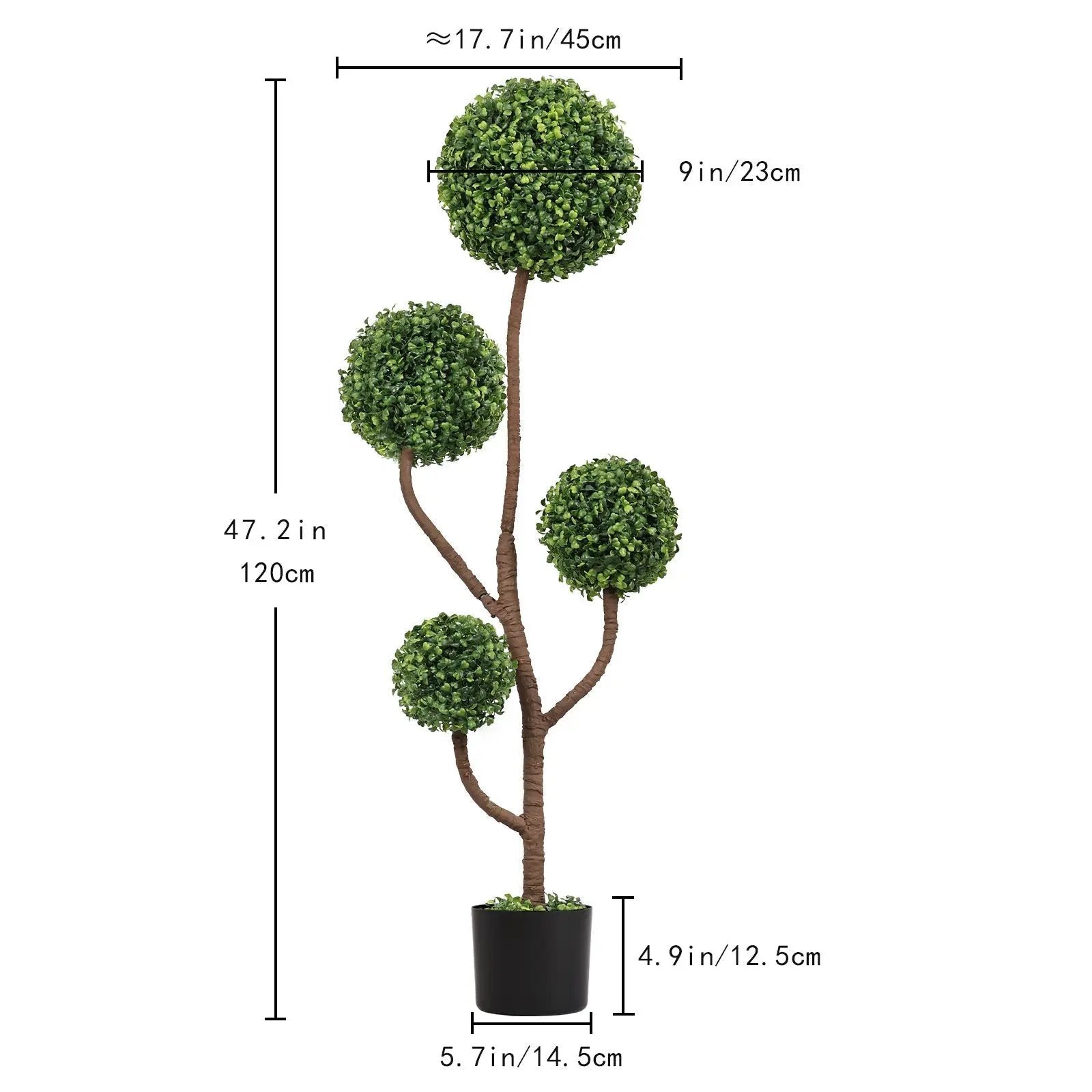 4ft Tall Artificial Boxwood Topiary Tree by HouseOfZazla