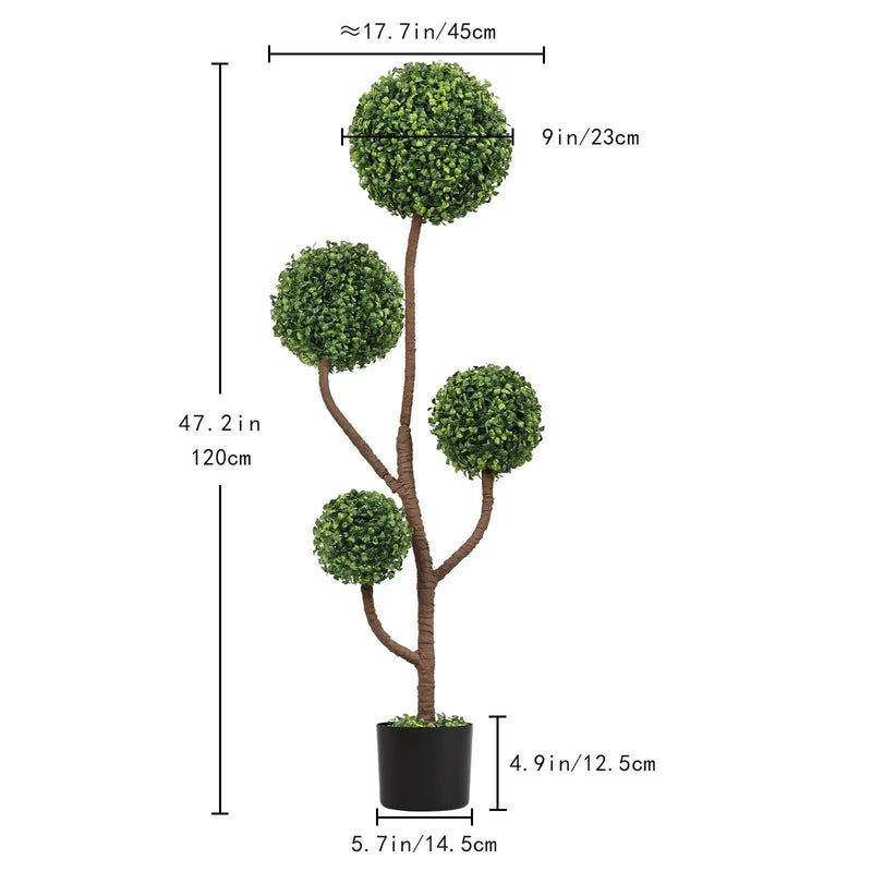 4ft Tall Artificial Boxwood Topiary Tree by HouseOfZazla
