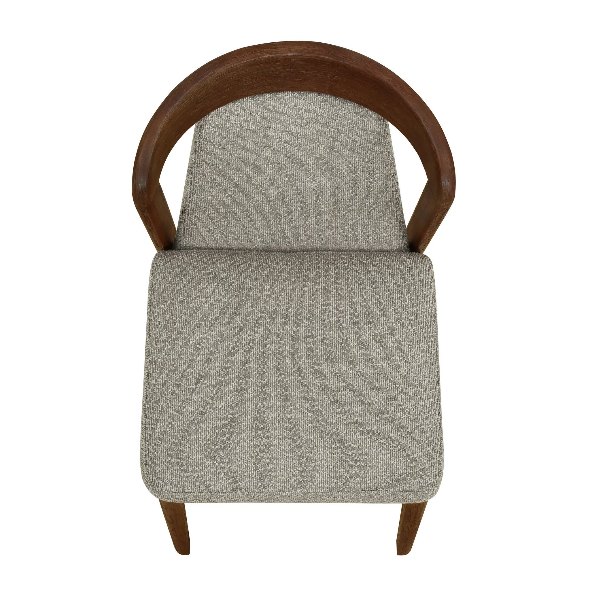 Upholstered Backrest Armless Dining Chairs (Walnut+Light Brown) by HouseOfZazla