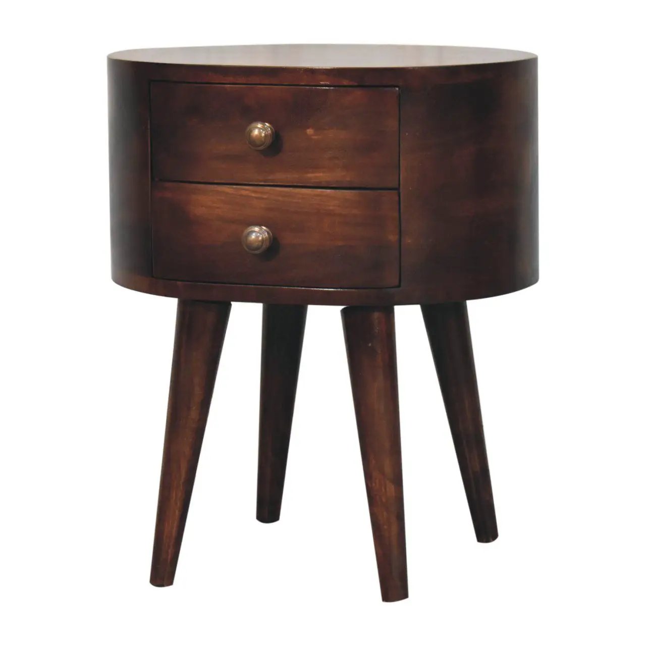 Rounded Bedside Table by HouseOfZazla