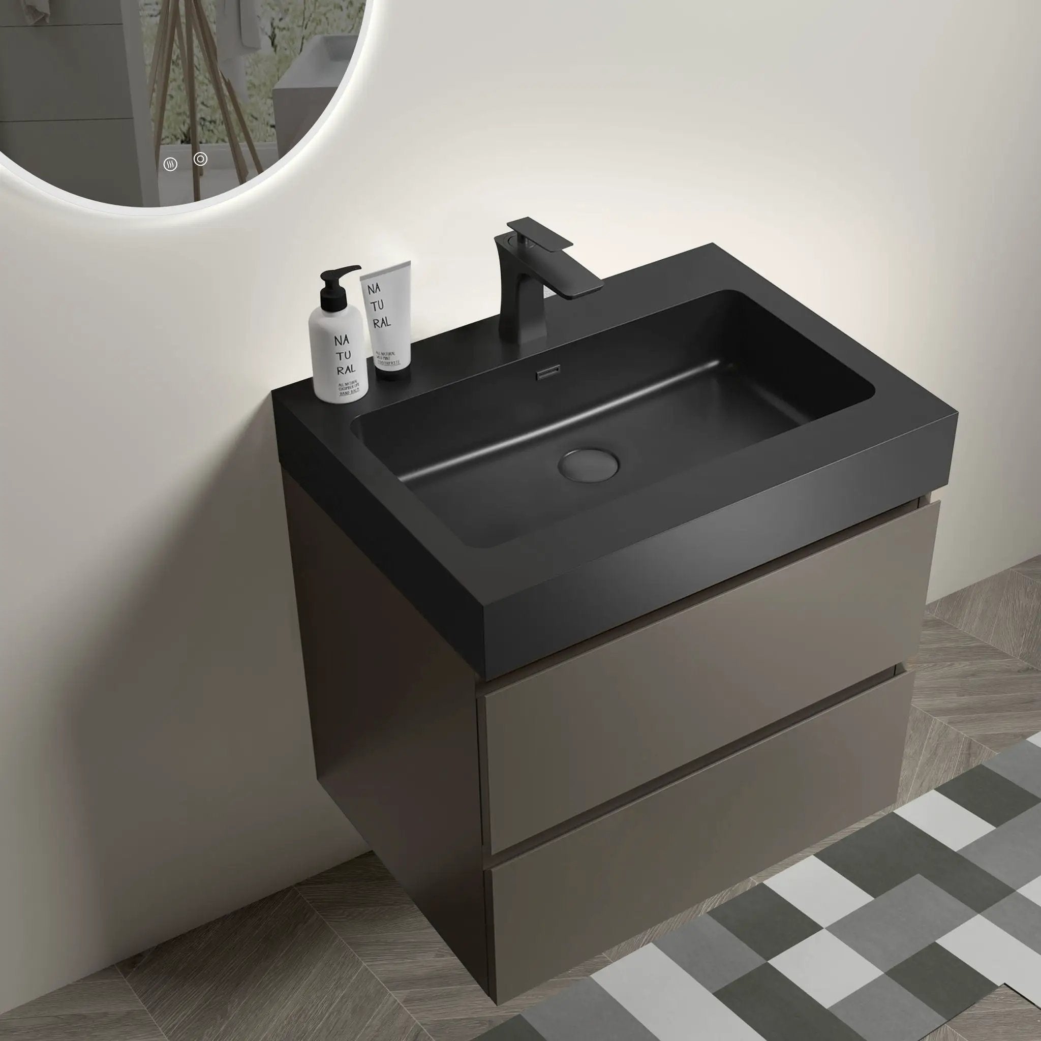 Alice - Bathroom Vanity With Sink, Wall Mounted, Floating by Unique Piece Furniture