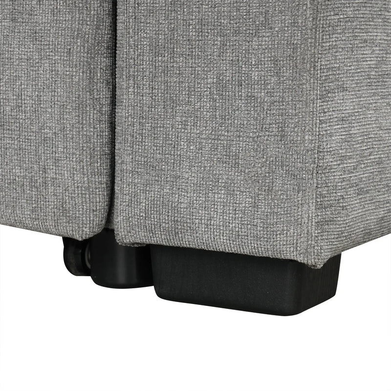 Modern U-Shaped Sectional Sofa Convertible Pull-Out Sofa Bed With USB Ports And Cup Holders