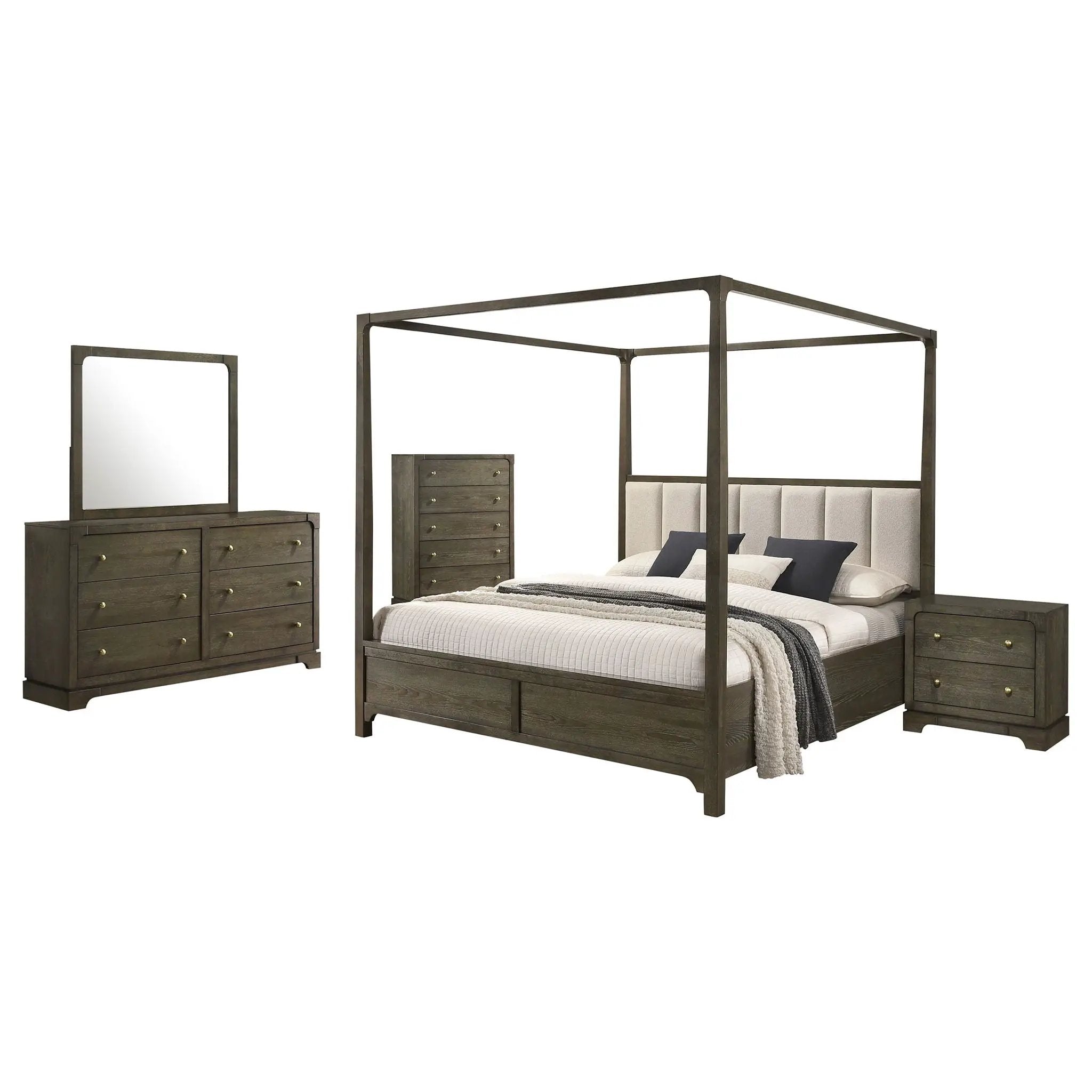 Gran Park 5-piece California King Bedroom Set Dark Cocoa by Unique Piece Furniture