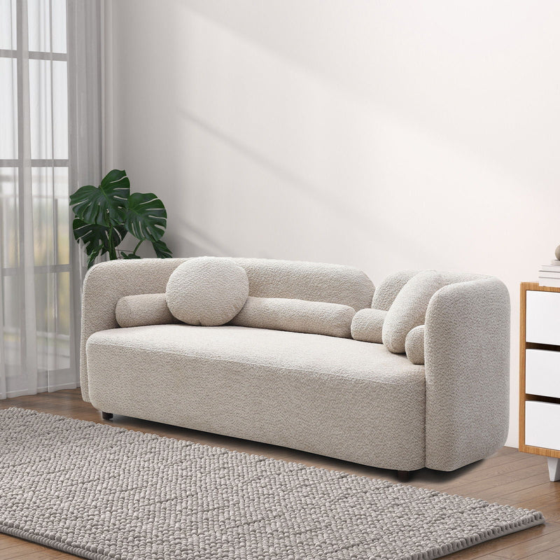 2 Seater Sofa Couch For Living Room - Light Beige by HouseOfZazla