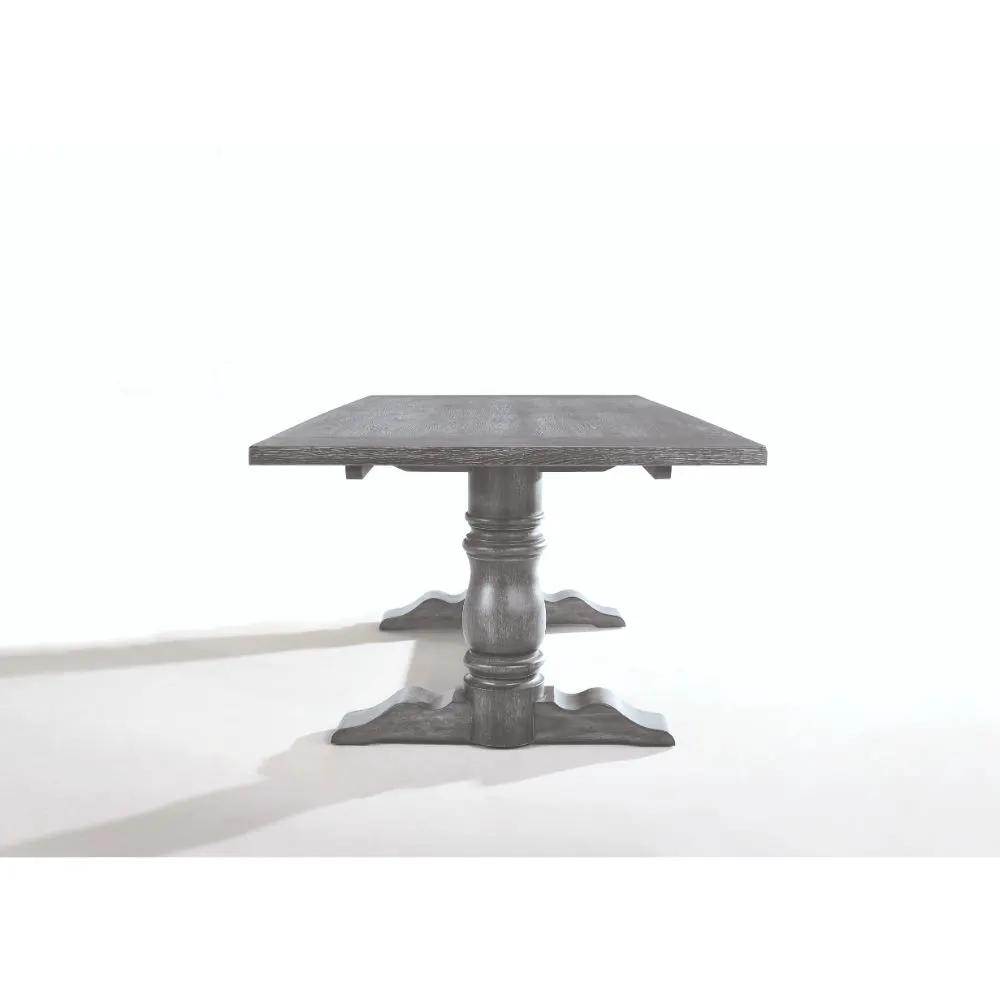 Leventis - 30" Dining Table - Weathered Gray by Unique Piece Furniture