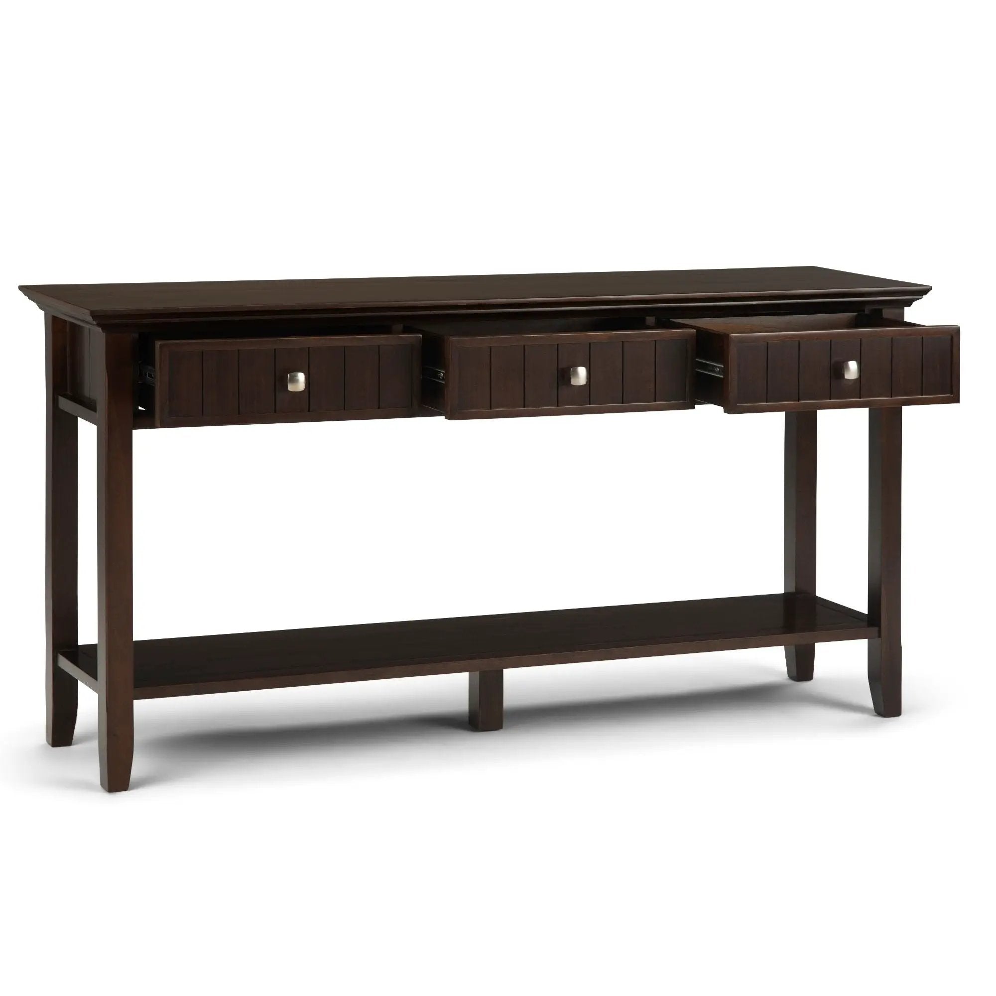 Acadian - Wide Console Sofa Table - Brunette Brown by HouseOfZazla