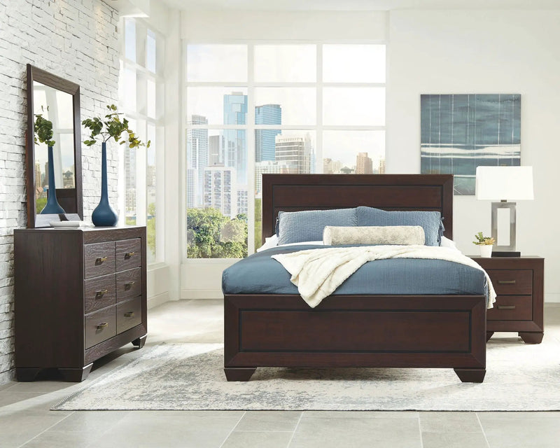 Kauffman 4-piece Queen Bedroom Set Dark Cocoa by Unique Piece Furniture