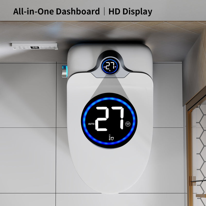 Smart Toilet Bidet Combo with Foot Sensor and Remote Control by HouseOfZazla