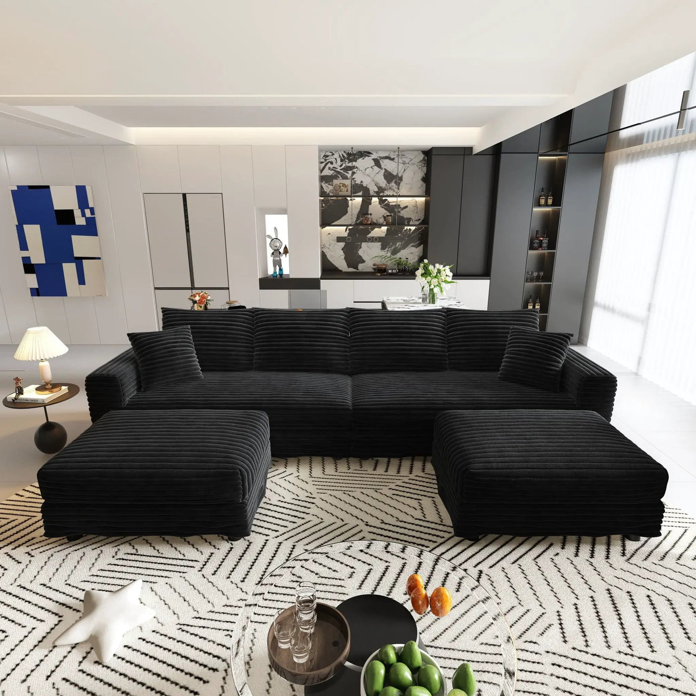Modern Comfy Upholstered Sofa Cloud Couch & Deep Seat Couches by HouseOfZazla