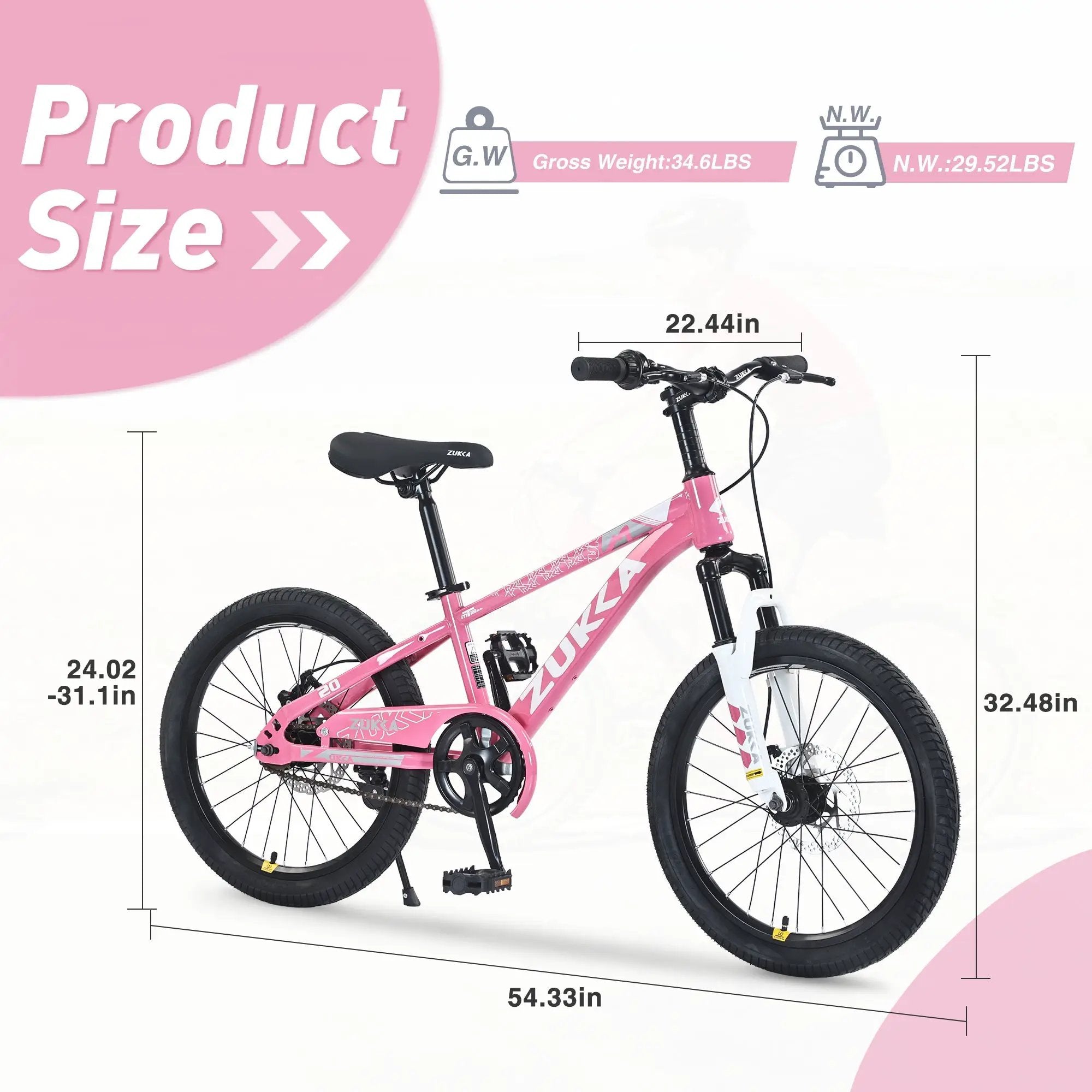 ZUKKA 20 Inch Mountain Bike for Boys and Girls (Ages 7-10) by HouseOfZazla