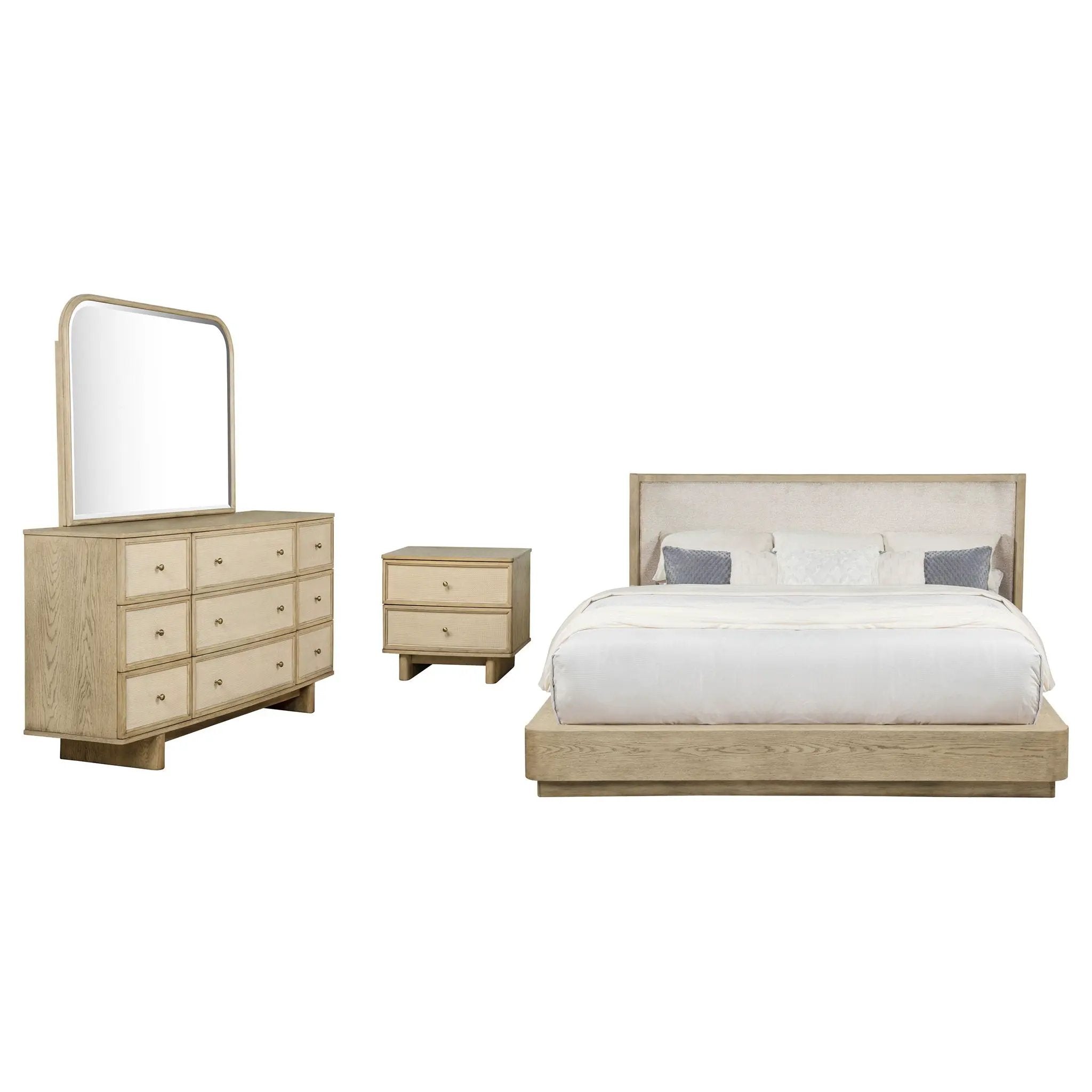 Kailani 4-piece California King Bedroom Set Beige Oak by Unique Piece Furniture