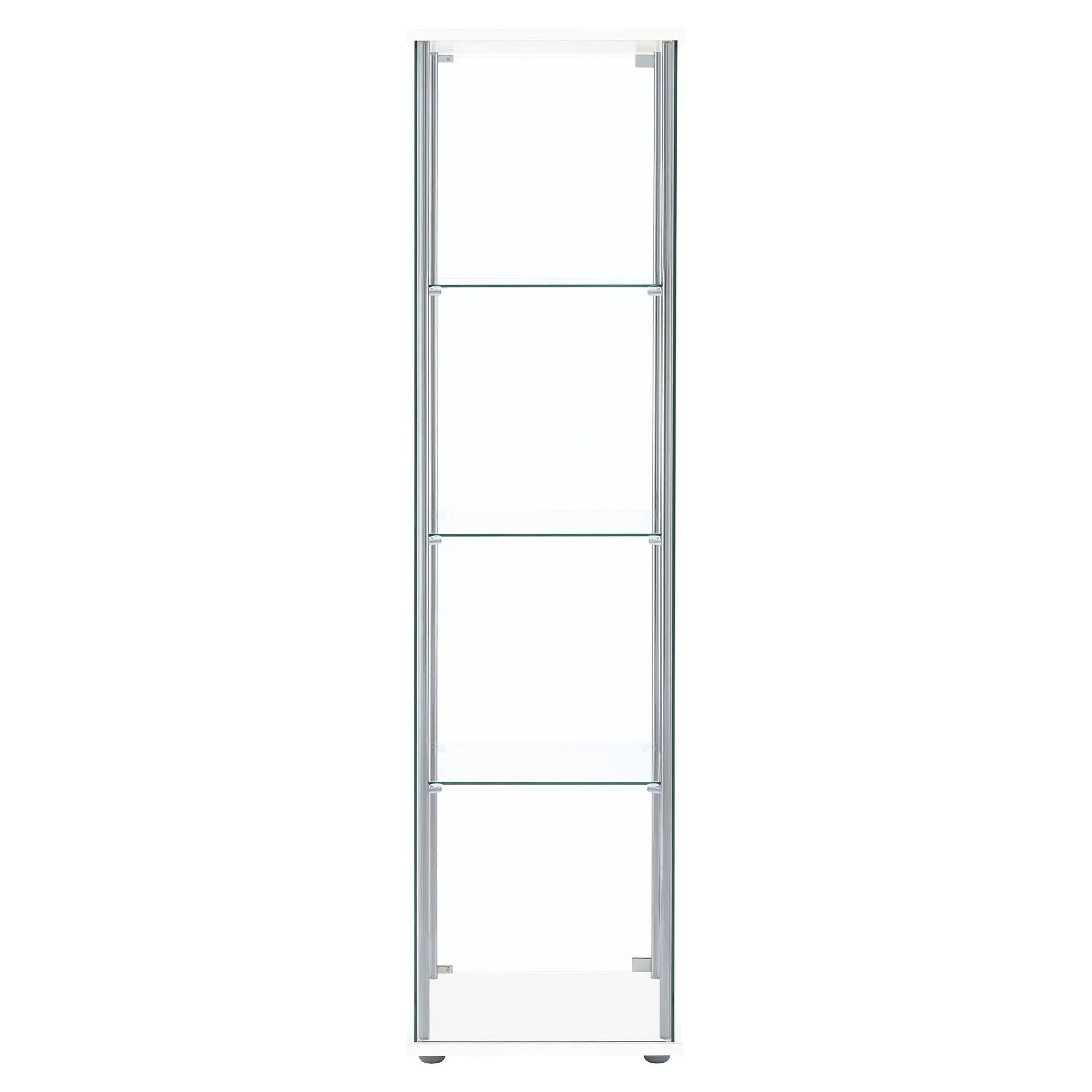 Bellatrix 3-shelf Clear Glass Curio Cabinet White by Unique Piece Furniture