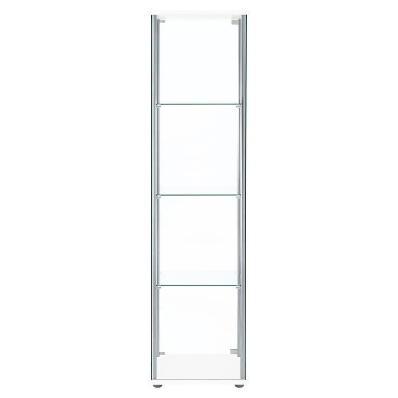 Bellatrix 3-shelf Clear Glass Curio Cabinet White by Unique Piece Furniture