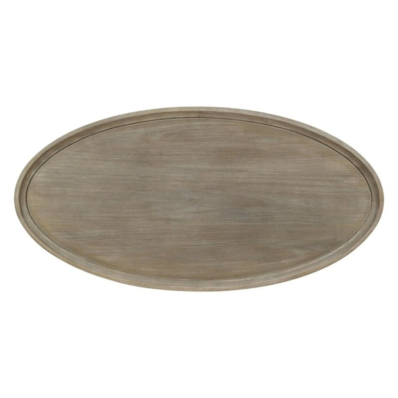 Bedford - Oval Coffee Table With Shelf - Natural by HouseOfZazla