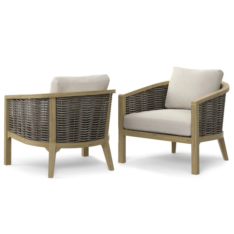 Parkside - Outdoor Conversation Chair (Set of 2) - Natural by HouseOfZazla