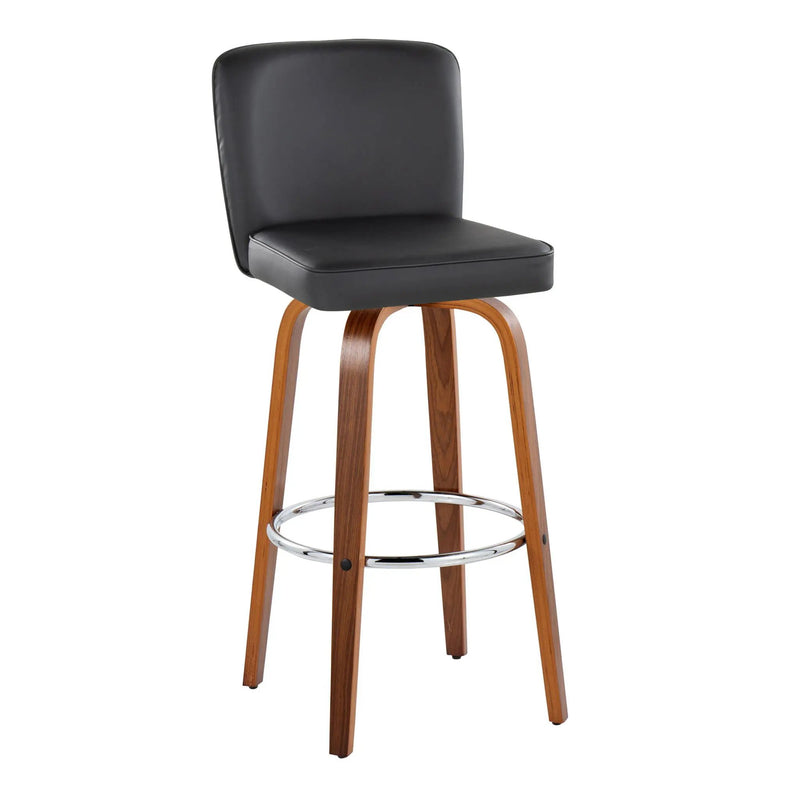 Henry - Contemporary Fixed Height Barstool With Swivel With Round Footrest (Set of 2) by Unique Piece Furniture